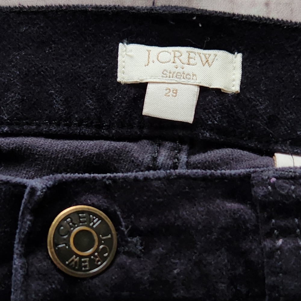 J. Crew "Midrise Skinny Jean In Velvet" Black Texture #B4104, Women's Size 29 - Picture 6 of 12